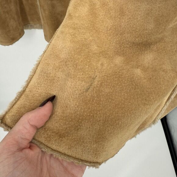 Guess Vintage Y2k Suede Leather Faux Fur Penny Lane Style Jacket Size Medium - Picture 6 of 12